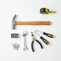 Outils quincaillerie flat lay